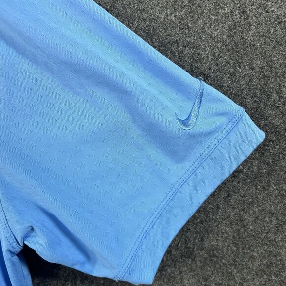 Nike Triumph Polo Shirt Men’s Medium Blue Dri-Fit Golf Performance Casual - Picture 3 of 10
